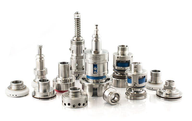 A group shot of capping chucks