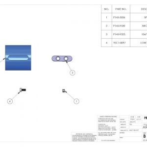 Drawing of blue bushing and key ket